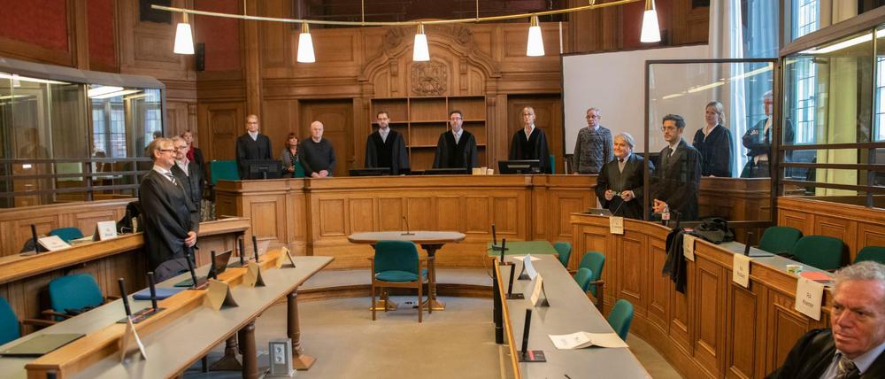 Das Kriminalgerichts in Moabit: Hier wurden nach mehr als 300 Verhandlungstagen die Urteile im Mordprozess gegen zehn Rocker gesprochen.