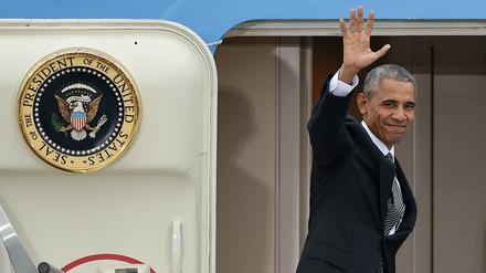Farewell, Germany: Zum letzten Mal verließ Barack Obama am Freitagmittag als US-Präsident Berlin.