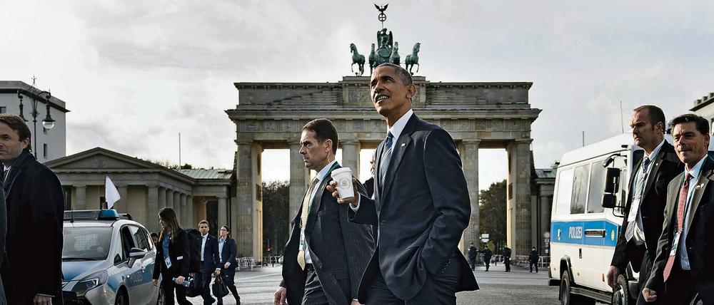 Da war er noch im Amt. Barack Obama bei seinem letzten Berlin-Besuch als US-Präsident im November.