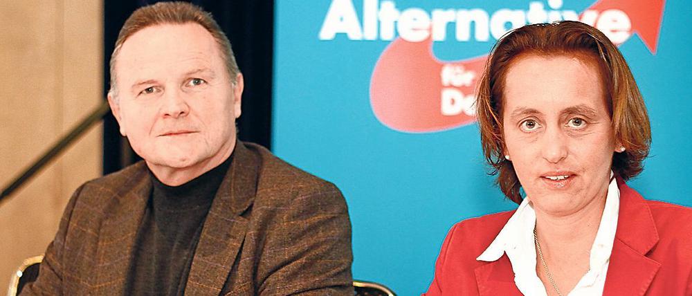 Da wusste noch niemand vom Wahlbetrug: Georg Pazderski und Beatrix von Storch als neue Doppelspitze des AfD-Landesverband beim Parteitag 2016