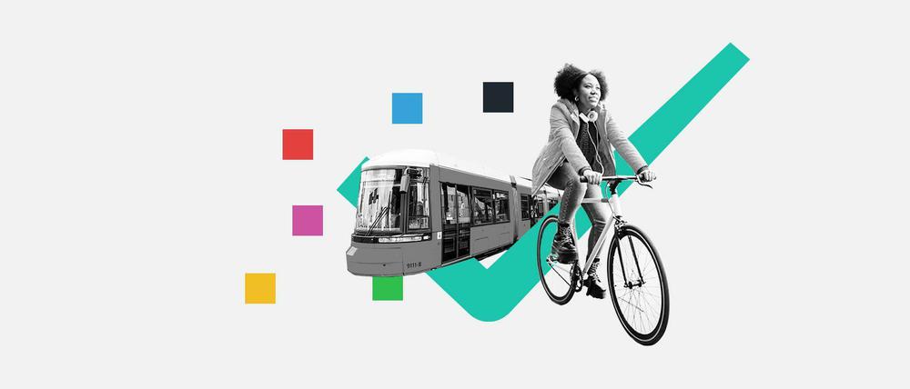 Fahrrad, Straßenbahn - und was noch? Über den Verkehr der Zukunft wird gestritten.