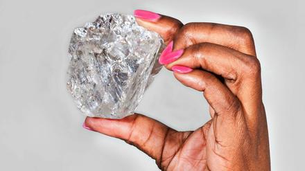 Der zweitgrößte Diamant der Welt, gefunden in Botsuana. 
