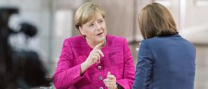 Bundeskanzlerin Angela Merkel (CDU) beim ZDF-Sommerinterview 
