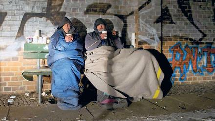 Obdachlose in Berlin. (Archivbild)