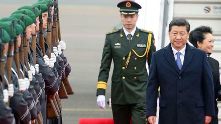 Am Freitagmorgen landete der chinesische Staatspräsident auf dem militärischen Teil des Flughafen Tegel.