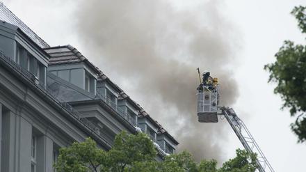 Feuer im ehemaligen Hotel Bogota.
