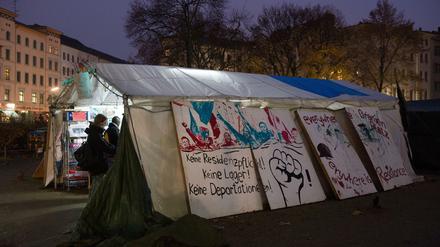 Flüchtlingscamp auf dem Oranienplatz in Berlin