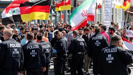 Der Al-Quds-Marsch am 1. Juni 2019 in Berlin - vergangenes Jahr war die Demo ebenfalls ausgefallen.