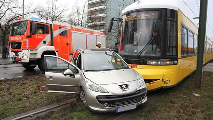 2. Januar 2013: Tram-Unfall auf der Mollstraße.
