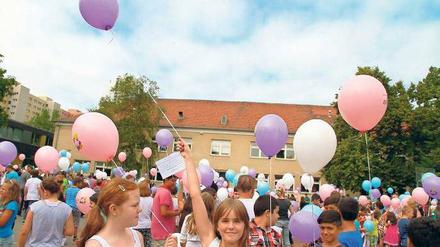 Startklar. Schülerinnen und Schüler der Walt-Disney- und der Liebig-Schule gehen künftig auf die Gemeinschaftsschule am Campus Efeuweg in Gropiusstadt. 