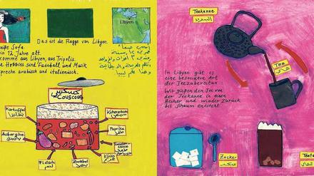 Bunte Länderkunde. Safa geht in eine Kreuzberger Willkommensklasse und hat für das Buch „Weltreise in Berlin“ ein Bild gemalt. 