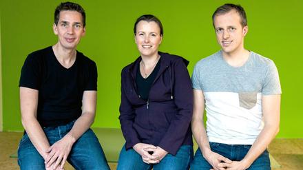 Die Gründer von Kiwiki: Peter Dietrich, Claudia Nagel und Christian Bogatu.