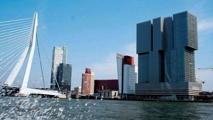 Spritzige Architektur: Hochhäuser in Rotterdam.