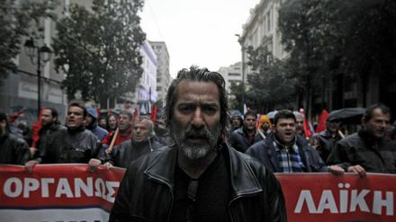Demonstration in Athen. Griechenland trifft die Schuldenkrise besonders hart.