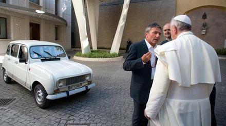 Papas Mobil im Vatikan.