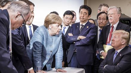 Ein ikonisches Bild - Donald Trump auf dem G7-Gipfel 2018