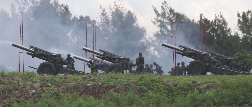 Taiwanesische Soldaten bei einer Übung im südlichen Landkreis Pingtung.