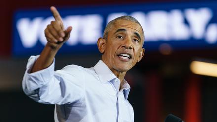 Immer noch das Zugpferd. Am Freitag sprach Barack Obama vor rund 7.000 Anhängern in Atlanta.