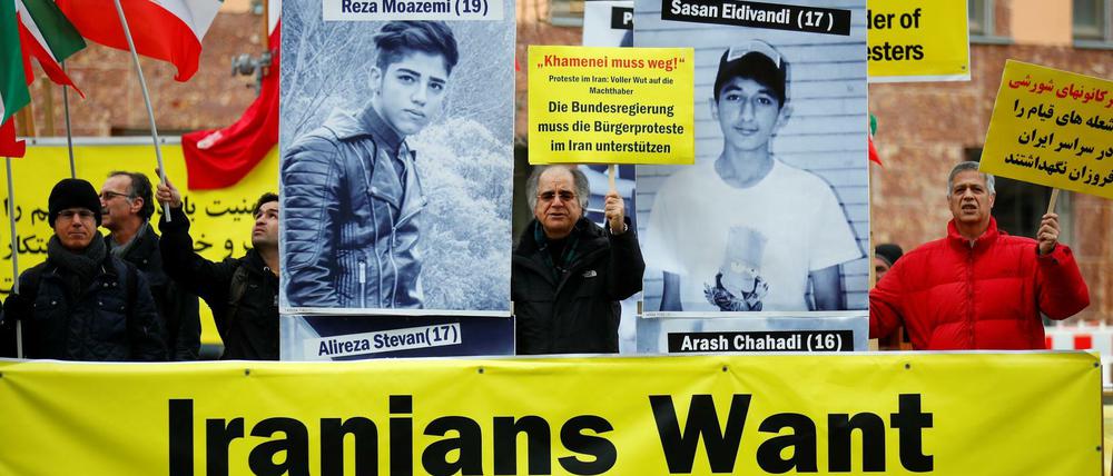 Protest gegen das iranische Regime in Berlin 