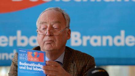 Der Intellektuelle. Alexander Gauland führt die Brandenburger AfD in den Landtagswahlkampf.