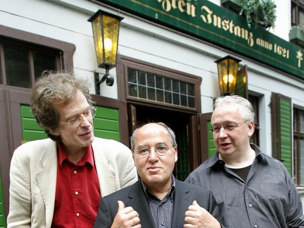 Zeitzeugen: Florian Havemann (links) auf einem Archivbild von 2008 mit Gregor Gysi und Andrej Bahro.