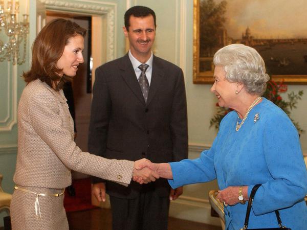 Auch die Queen empfing das Präsidentenpaar, das einst Hoffnungsträger Syriens war. 