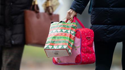 Einkaufstasche in weihnachtlicher Optik 