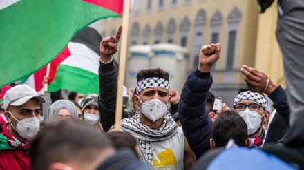 Palästinensischer Marsch in München, 2021.