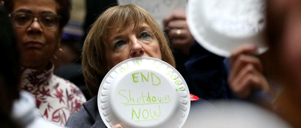 Protest gegen den Shutdown in Washington