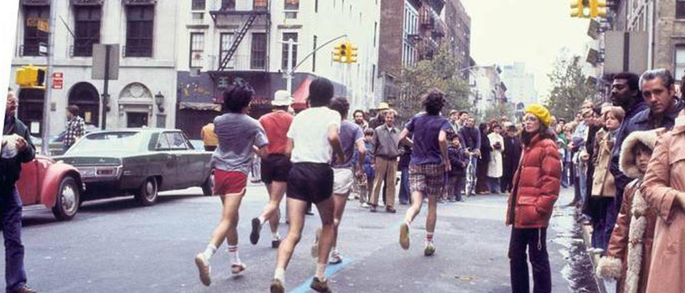 Perfektes Laufwetter herrschte beim ersten New York Marathon am 24.10.1976.