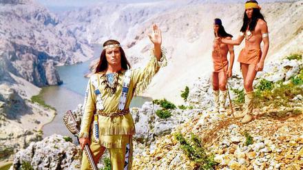 Das Original. Pierre Brice als Winnetou am Pueblo Plateau. RTL sendet an Weihnachten die Neuverfilmung. 