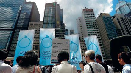Protest in Hong Kongs Finanzdistrikt