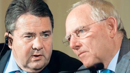 Wolfgang Schäuble und Sigmar Gabriel kooperieren in der Griechenland-Krise