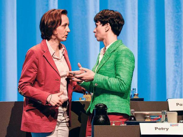 Rot-Grün muss sich nicht zwangsläufig vertragen. Beatrix von Storch (links) verbündet sich derzeit mit den politischen Feinden von AfD-Chefin Frauke Petry, die hart in der Kritik von Parteimitgliedern steht.