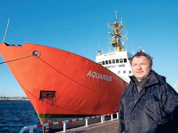 Klaus Vogel hat „SOS Méditerranée“ gegründet. 2016 startete die Aquarius zu ihrem ersten Rettungseinsatz.