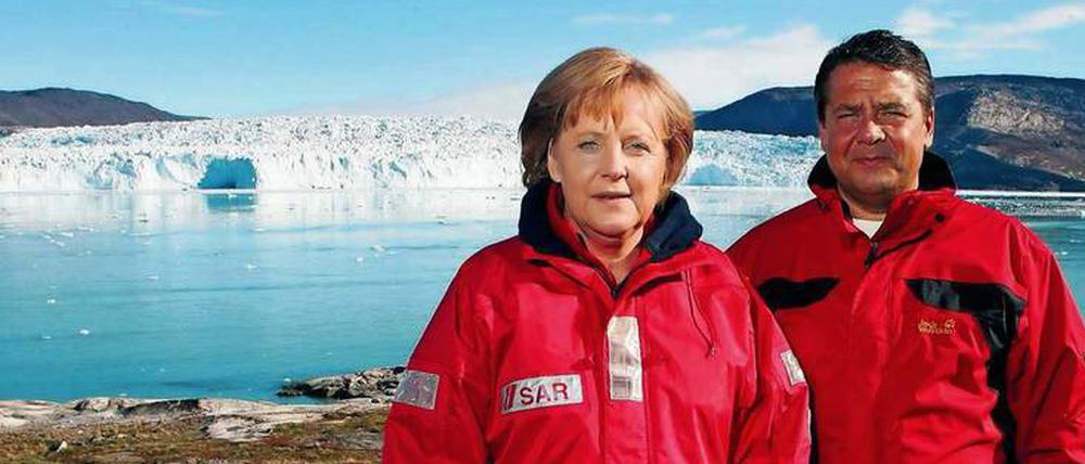 Mit dem damaligen Umweltminister Sigmar Gabriel reiste Angela Merkel 2007 nach Ilulissat in Grönland.