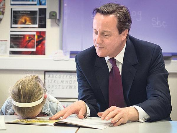David Cameron, beim Besuch einer Schule. Da war er noch Premierminister.