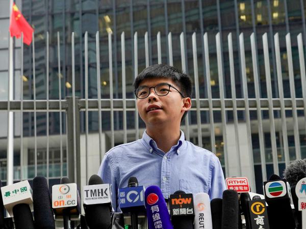 Joshua Wong bei einer Pressekonferenz Ende Oktober.
