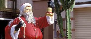 Zwischen Palmen und Kakteen. Der Weihnachtsmann kommt natürlich auch auf die Kanaren.