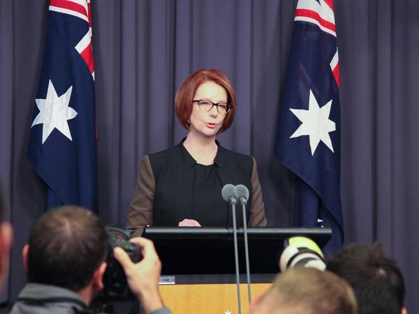 Noch als Regierungschefin habe Gillard gern gestrickt, um nach einem harten Tag herunterzukommen.