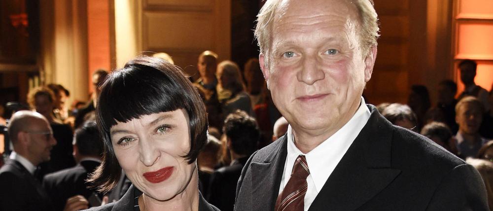 Ulrich Tukur mit seiner Ehefrau Katharina John bei der 28. Verleihung des Hessischen Film- und Kinopreises.