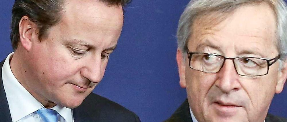 Für den britischen Premier David Cameron (links) ist Jean-Claude Juncker ein Vertreter des alten Europa.