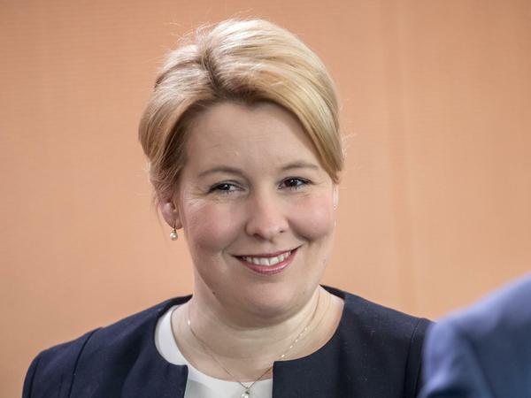 Familienministerin Franziska Giffey (SPD) bei einer Kabinettssitzung.