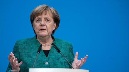Angela Merkel im Konrad-Adenauer-Haus.