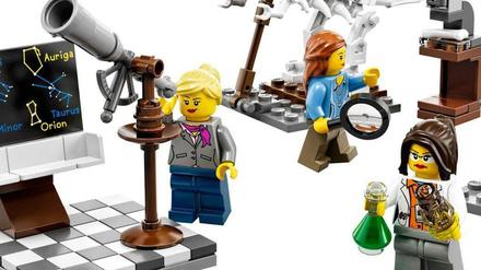 Das Lego-Set mit Wissenschaftlerinnen.