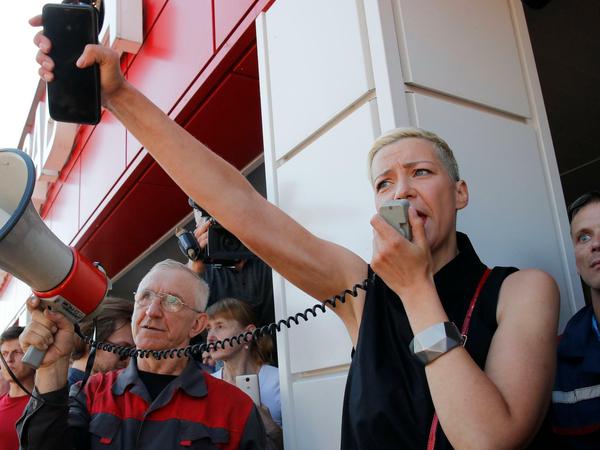 Maria Kolesnikowa führte die Proteste an, sitzt mittlerweile aber in Haft.