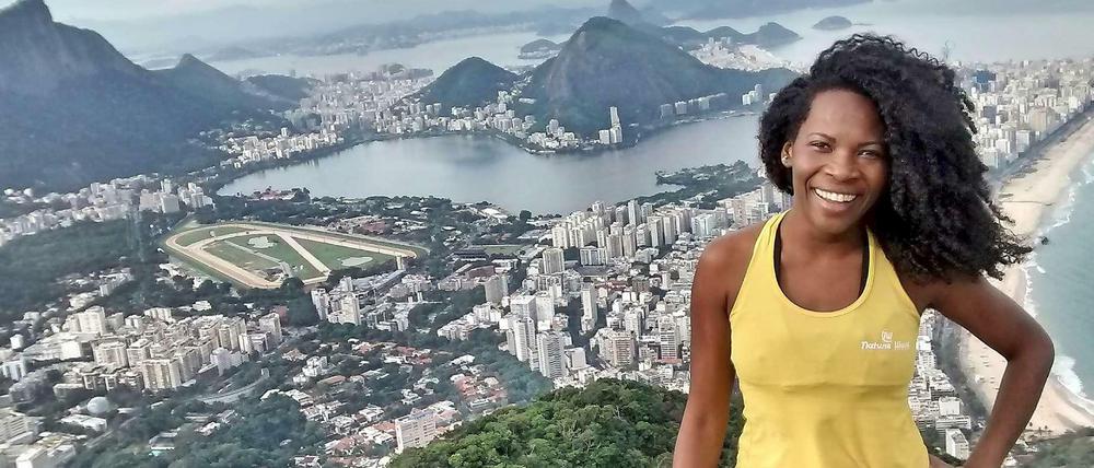 Marli Baros vor der Kulisse der Millionenstadt Rio.