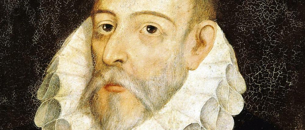 Miguel de Cervantes auf einem Gemälde von Juan De Jareguy y Aguilar aus dem Jahr 1600. Es ist das einzige Porträt, das authentisch sein könnte.