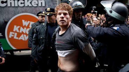 Ein Occupy-Wall-Street-Demonstrant, New York 2011. 