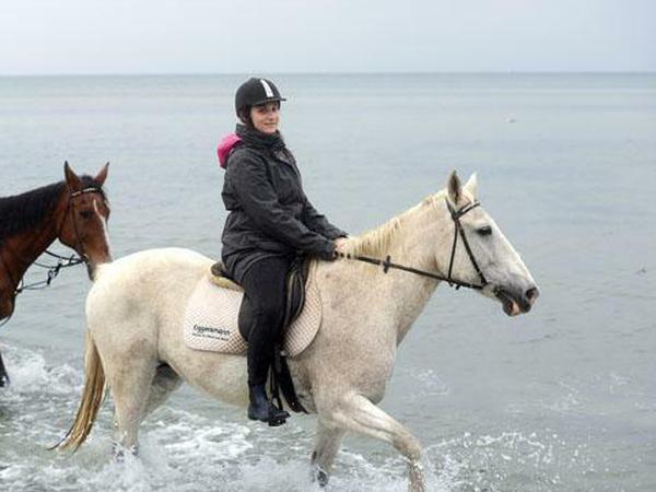 "Ich bekomme das ruhigste Pferd: Heidi, eine Schimmelstute. Eine gute Wahl, es klappt prächtig mit uns."